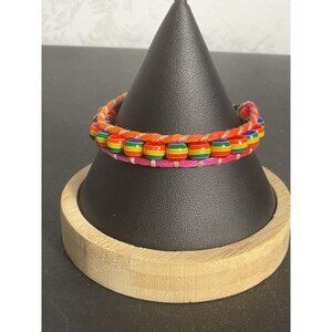 Colorful Beaded Friendship Bracelet With Starfish Charm